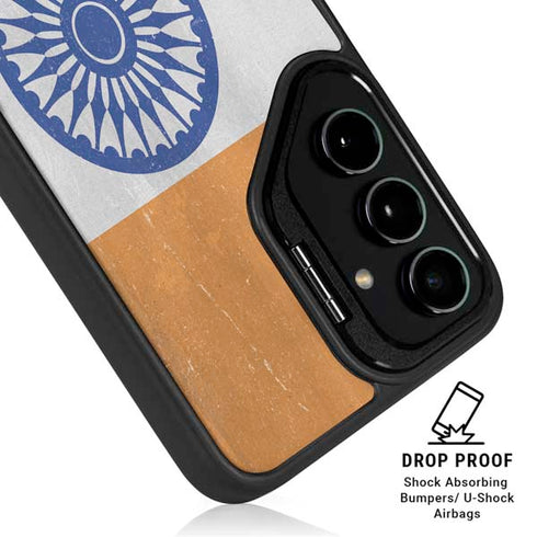 India Flag Distressed Galaxy S24 Plus Kickstand Case